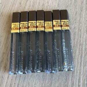 Lot Of 7 Packs Of 12 Pentel Super Mechanical Pencil Leads 0.3mm HB 60mm